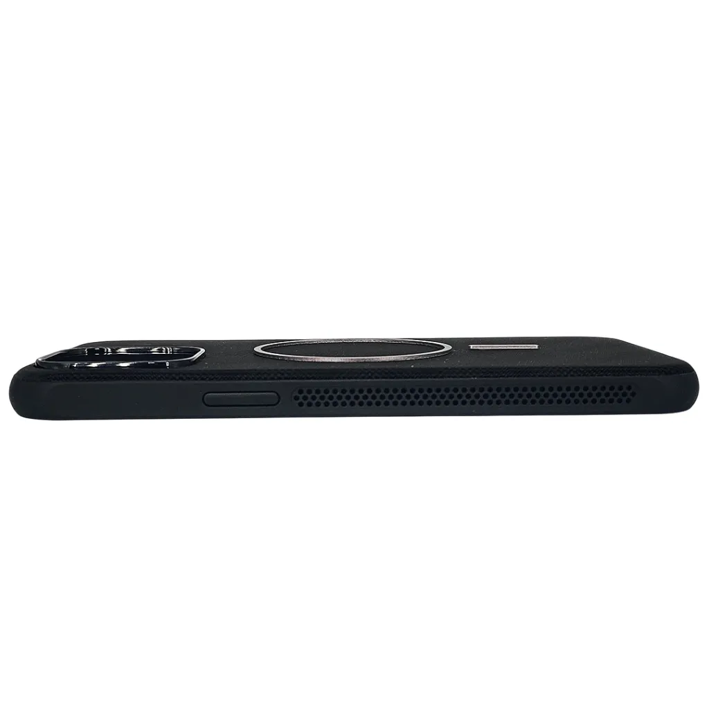 Iphone 12 Pro Max Woven textured & Magsafe compatible Case (Black)