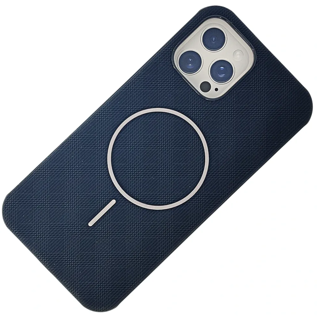 Iphone 12 Pro Max Woven textured & Magsafe compatible Case (Black)