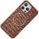 Iphone 14 Pro Max Woven textured & Magsafe compatible Case (Desert Titanium)