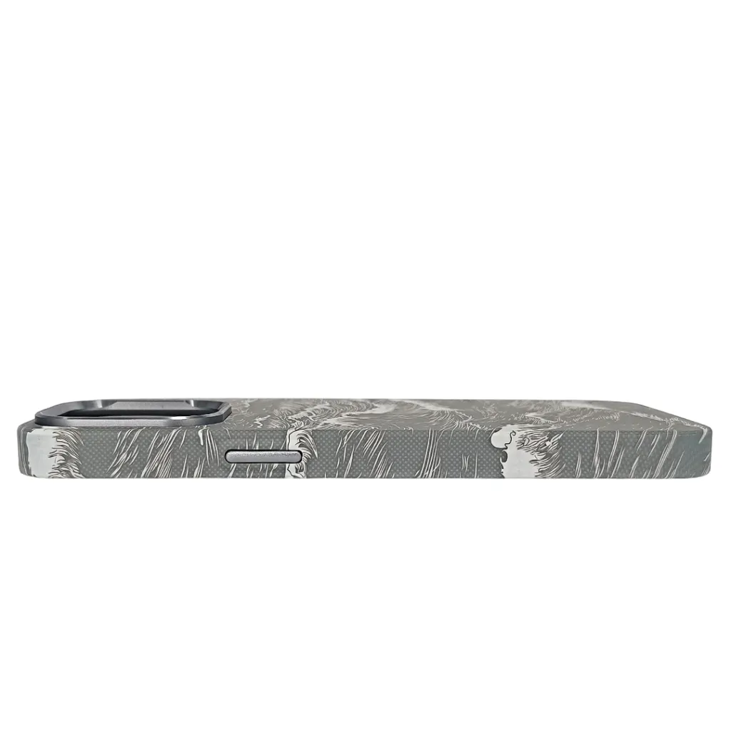 Iphone 15 Pro Max The Ocean Wave MagSafe Carbon Case (Silver)