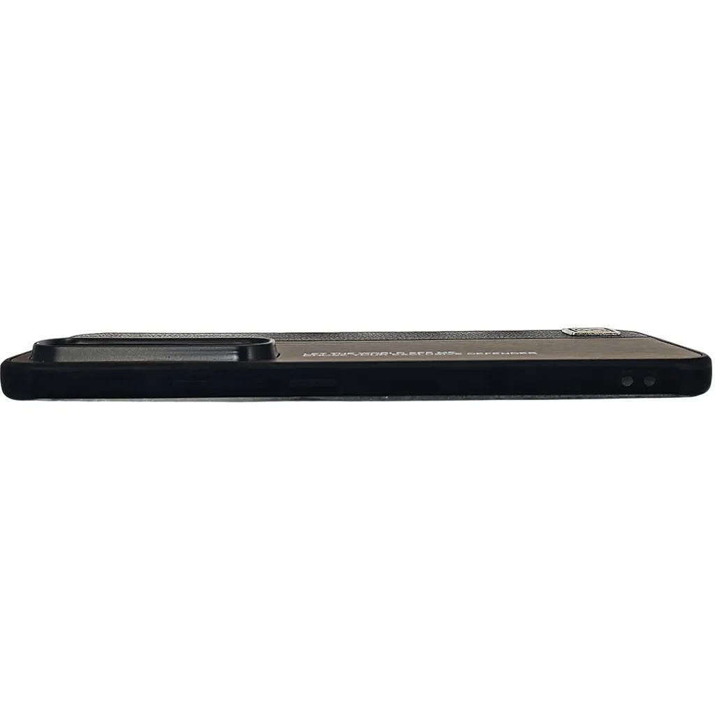 Infinix Hot 60 Pro Plus Leather-Textured "Anti-Burst" featuring the text "LET THE  WORLD SEE ME CHOSE YOUR EXCLUSIVE DEFENDER" And a Fashion Logo Premium Back Case