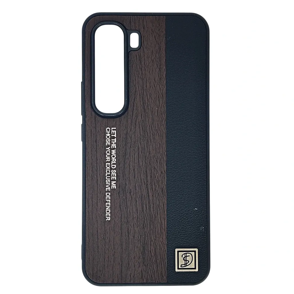 Infinix Hot 60 Pro Plus Leather-Textured "Anti-Burst" featuring the text "LET THE  WORLD SEE ME CHOSE YOUR EXCLUSIVE DEFENDER" And a Fashion Logo Premium Back Case