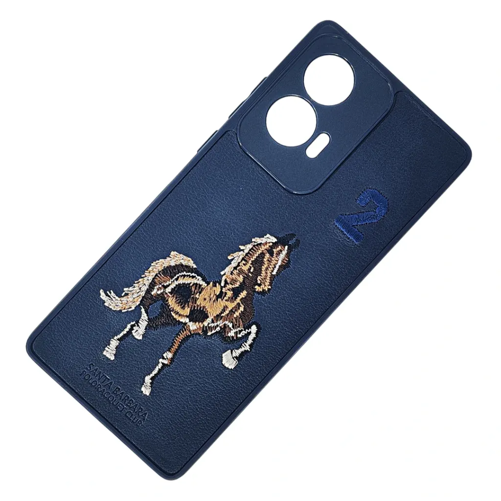 Motorola Moto Edge 50 Fusion Santa Barbara Polo Back Case (Navy Blue)
