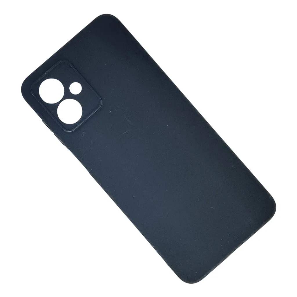 Motorola Moto G14 Matte Soft Silicone Paper Back Case (Black)