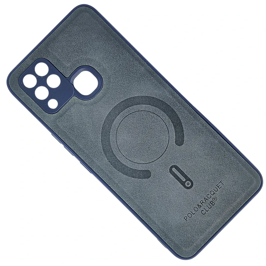 Infinix Hot 10s|Hot 10T PULOKA Branded Bubble Tune With Leather Texture Mobile Back Case (Blue)