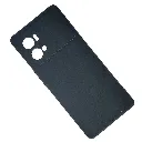 iQOO 9 Pro Matte Soft Silicone Paper Back Case (Black)