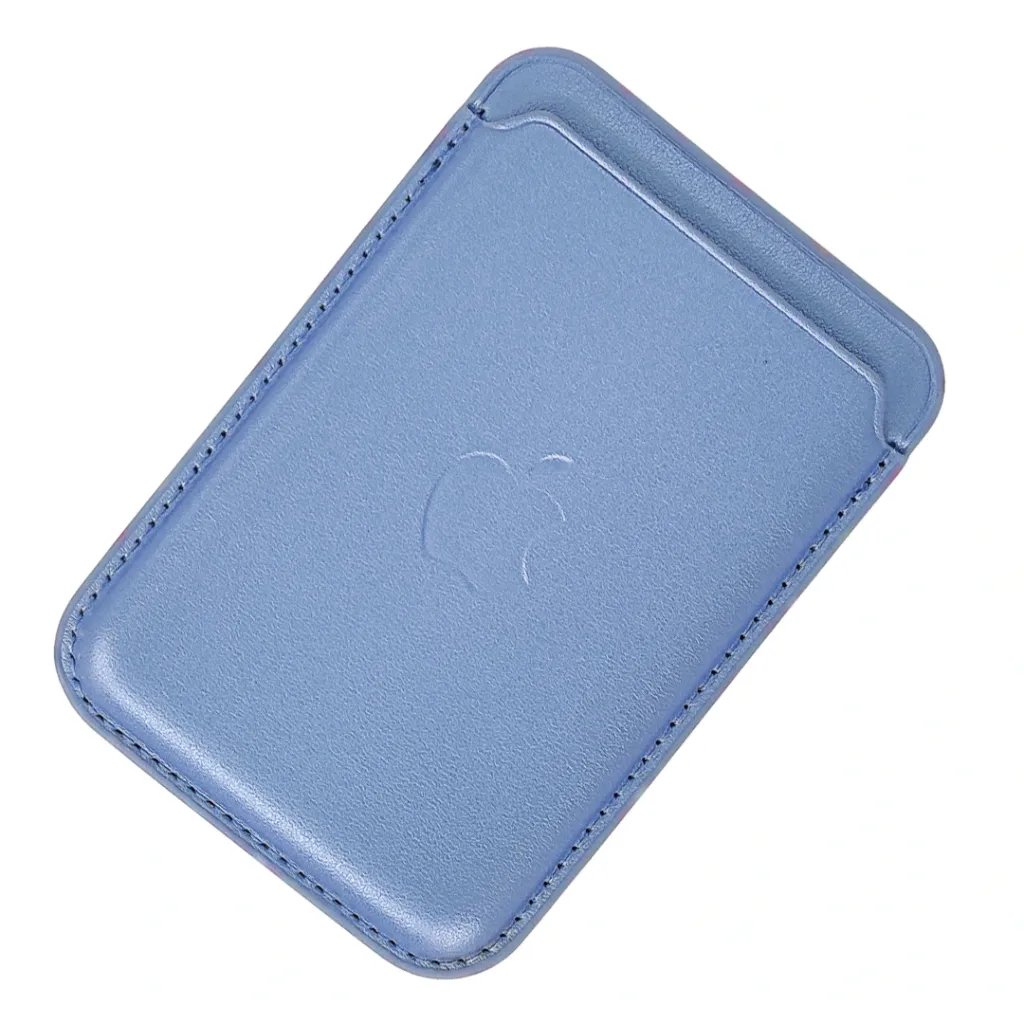 Apple Premium Leather Wallet with MagSafe for iPhone|Comptible Devices Premium Wallet (Sky Blue)
