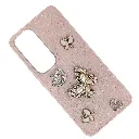 Vivo Y400 4G 3D Shinny Ladies Fancy Glitter Featuring Butterfly Embelishments Back Case (Baby Pink)