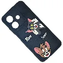 Oppo A3|A3X|A5i Soft Silicone Texture 3D Cartoon Animation With Shockproof Edges Mobile Back Case (Black)