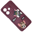 Oppo A3|A3X|A5i Soft Silicone Texture 3D Cartoon Animation With Shockproof Edges Mobile Back Case (Maroon)