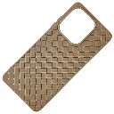 Oppo A3X/A5X/A3 4G Woven With Leather Feel Soft Silicone Back Case (Desert Titanium)