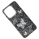 iTel A90 4G Shinny Ladies Fancy Glitter Featuring Butterfly Embelishments Back Case (Black)