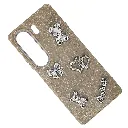 Tecno Camon 40 4G 3D Shinny Ladies Fancy Glitter Featuring Butterfly Embelishments Back Case (Yellow)