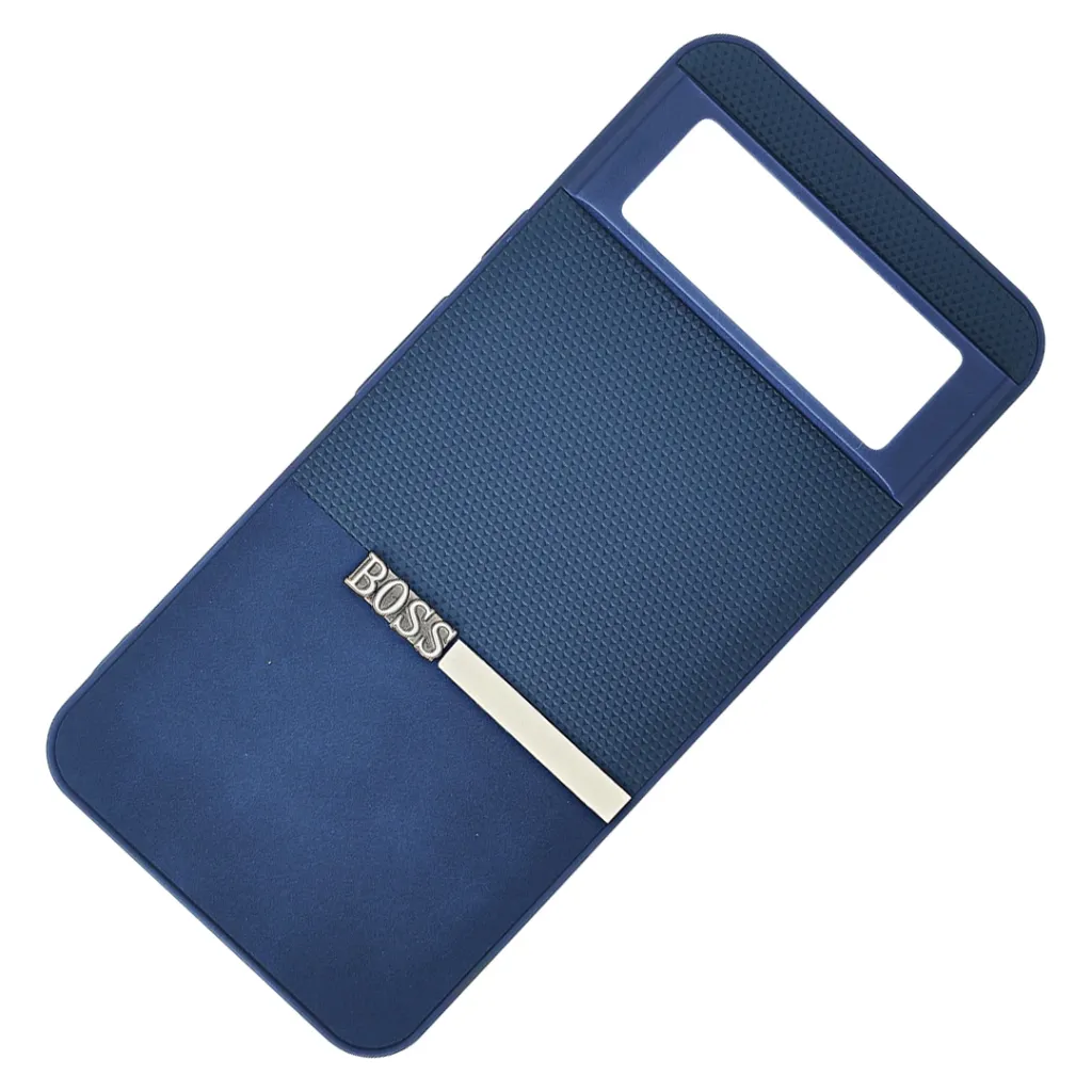 Google Pixel 8 The Boss protective a unique two-tone dual-textured design back case (Blue)