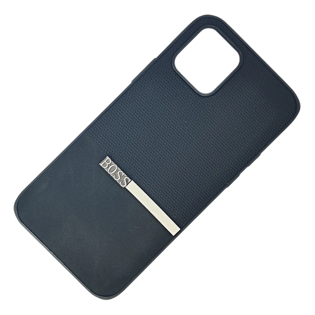 iphone 12|12 Pro The Boss protective a unique two-tone dual-textured design back case (Black)