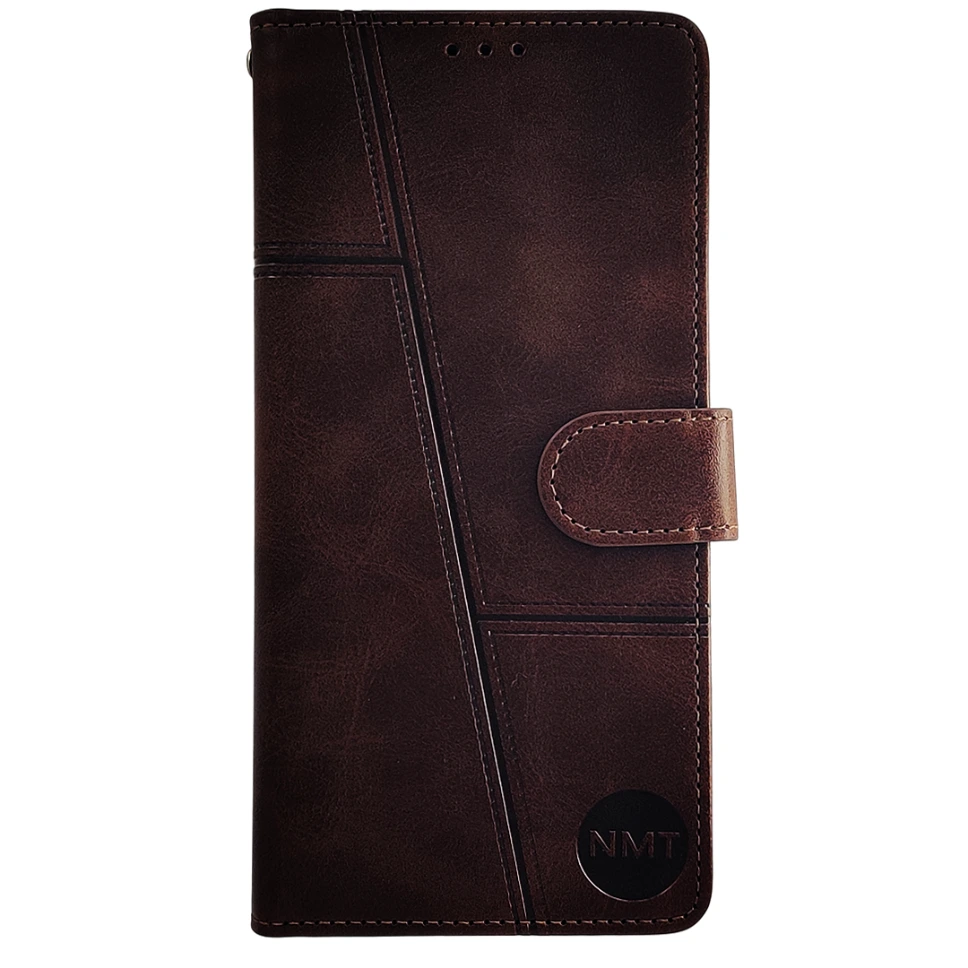 Samsung Galaxy A03s|A02s NMT Premium Luxuary Leather Book Case (Dark Brown)
