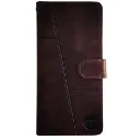 Samsung Galaxy A03s|A02s NMT Premium Luxuary Leather Book Case (Dark Brown)