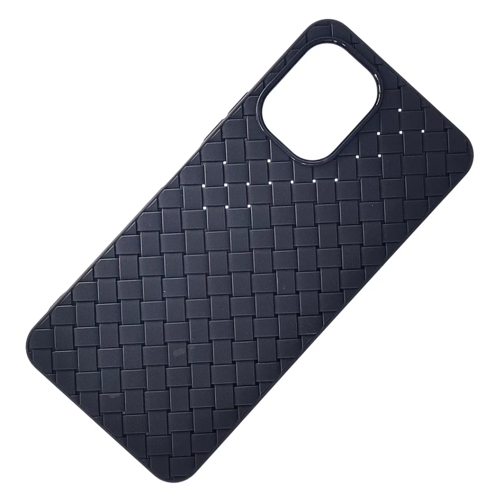 Tecno Spark GO 3 Woven With Leather Feel Soft Silicone Back Case (Purple)