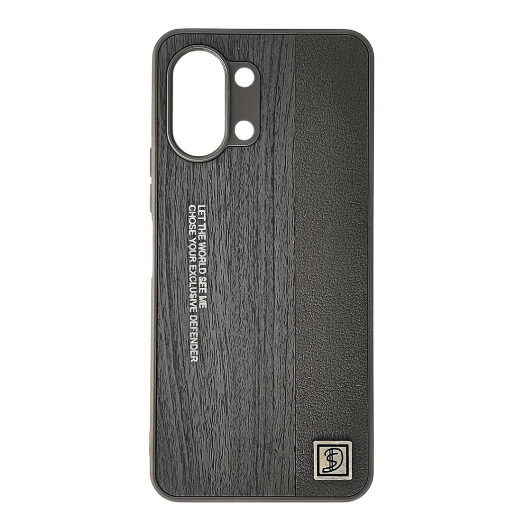 Tecno Spark GO 3 Leather-Textured "Anti-Burst" featuring the text "LET THE  WORLD SEE ME CHOSE YOUR EXCLUSIVE DEFENDER" And a Fashion Logo Premium Back Case