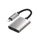 Mcdodo(5540) 2-in-1 Lightning to Dual Lightning  Handsfree + Charging  Lightning Connector - Charge & Call