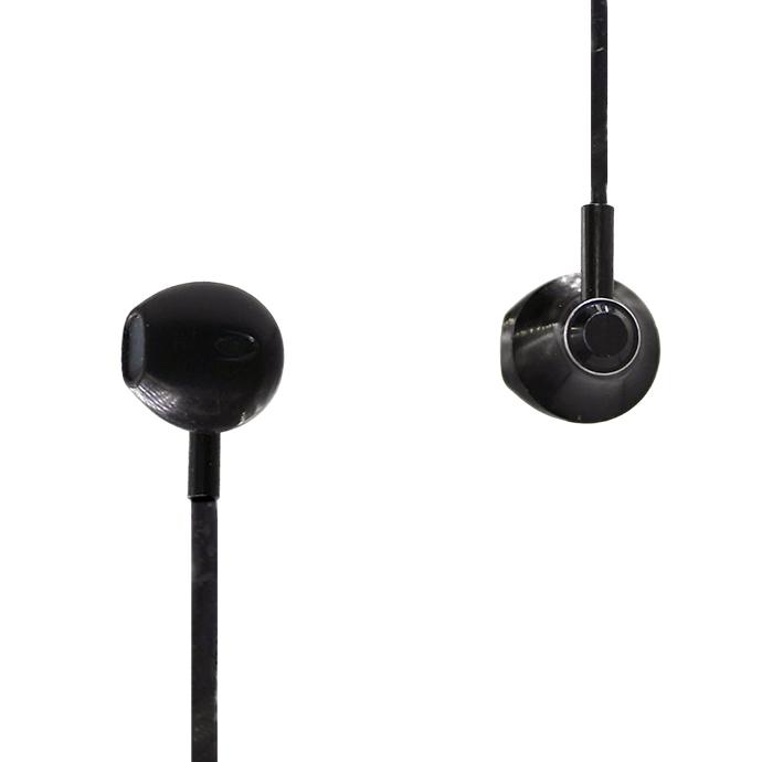 [HF4LM34-7] Type-C Branded Handsfree: Black Earbuds with Microphone & Controls