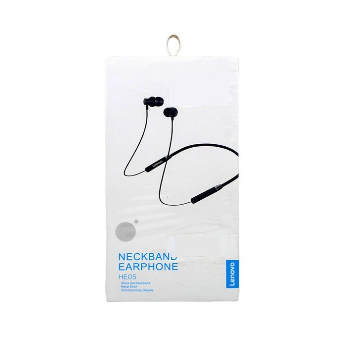 Lenovo HE05 NeckBand Bluetooth Earphones - 8H Playtime, Comfortable Fit