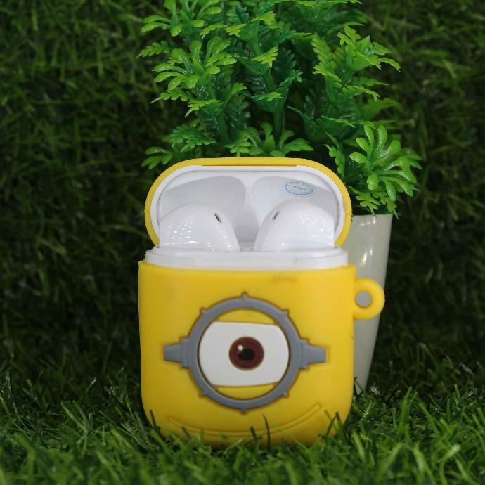 [HFBCASE-21-6] Bright Yellow AirPods 2 Case - Durable & Stylish Silicone Protection