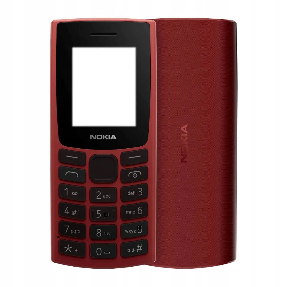 [HS6NK105-3-4] Complete Red Housing Replacement for Nokia 105 - Durable & Stylish
