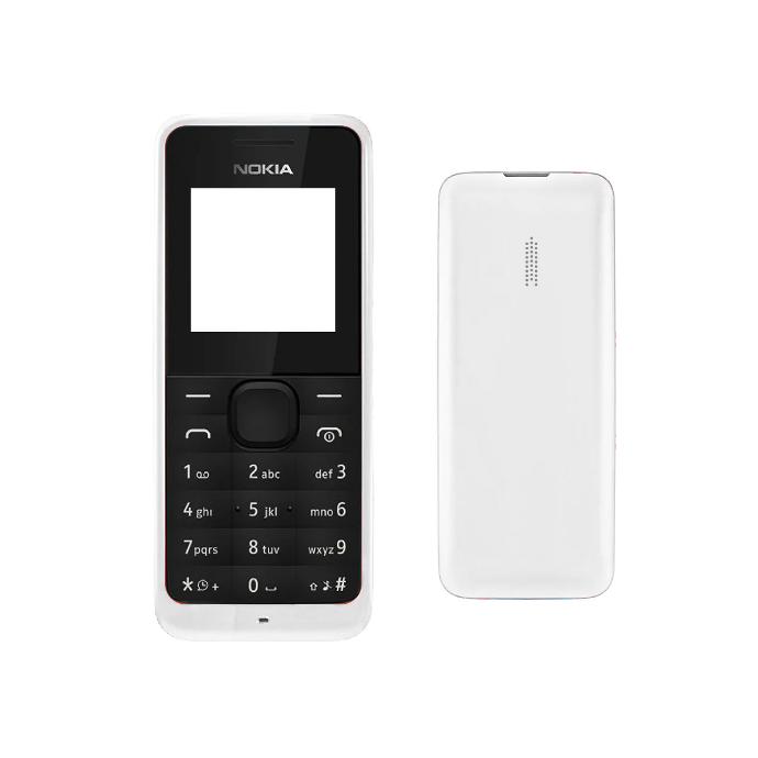 [HS6NK105D-3-1] Complete White Housing Replacement for Nokia 105D - Durable & Stylish