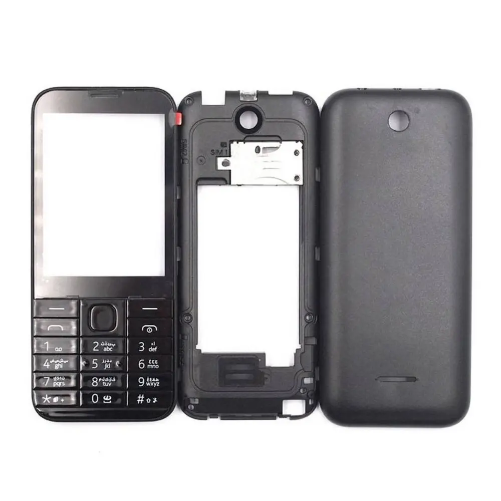 [HS6NK225-3-2] Complete Black Housing Replacement for Nokia 225 - Durable & Stylish