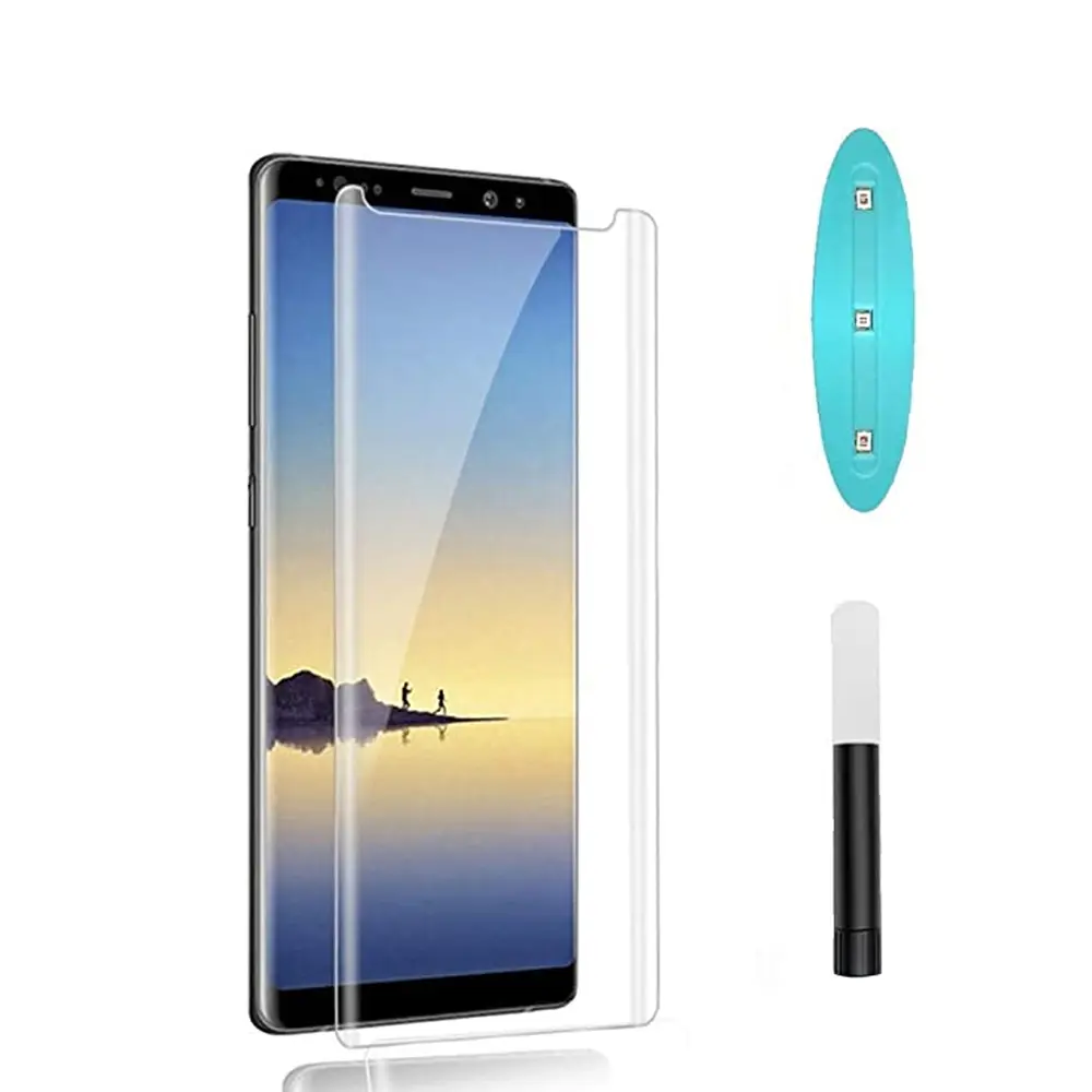 "Samsung Note 8 G Rhino UV Glass Protector - Premium Screen Safety & Clarity"