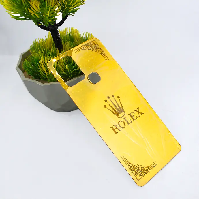 [PL17IHOT10-1-5] "Infinix Hot 10 Golden Plated Back Sheet - Stylish Protection"