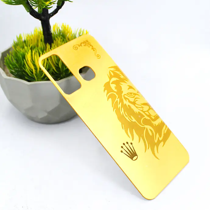 "Infinix Hot 9 Golden Plated Back Sheet - Stylish Protection & Elegance"
