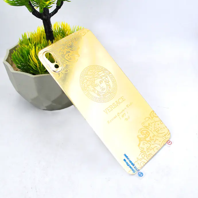 [PL17IPXSMAX-1-5] Golden Plated Back Sheet for iPhone XS Max