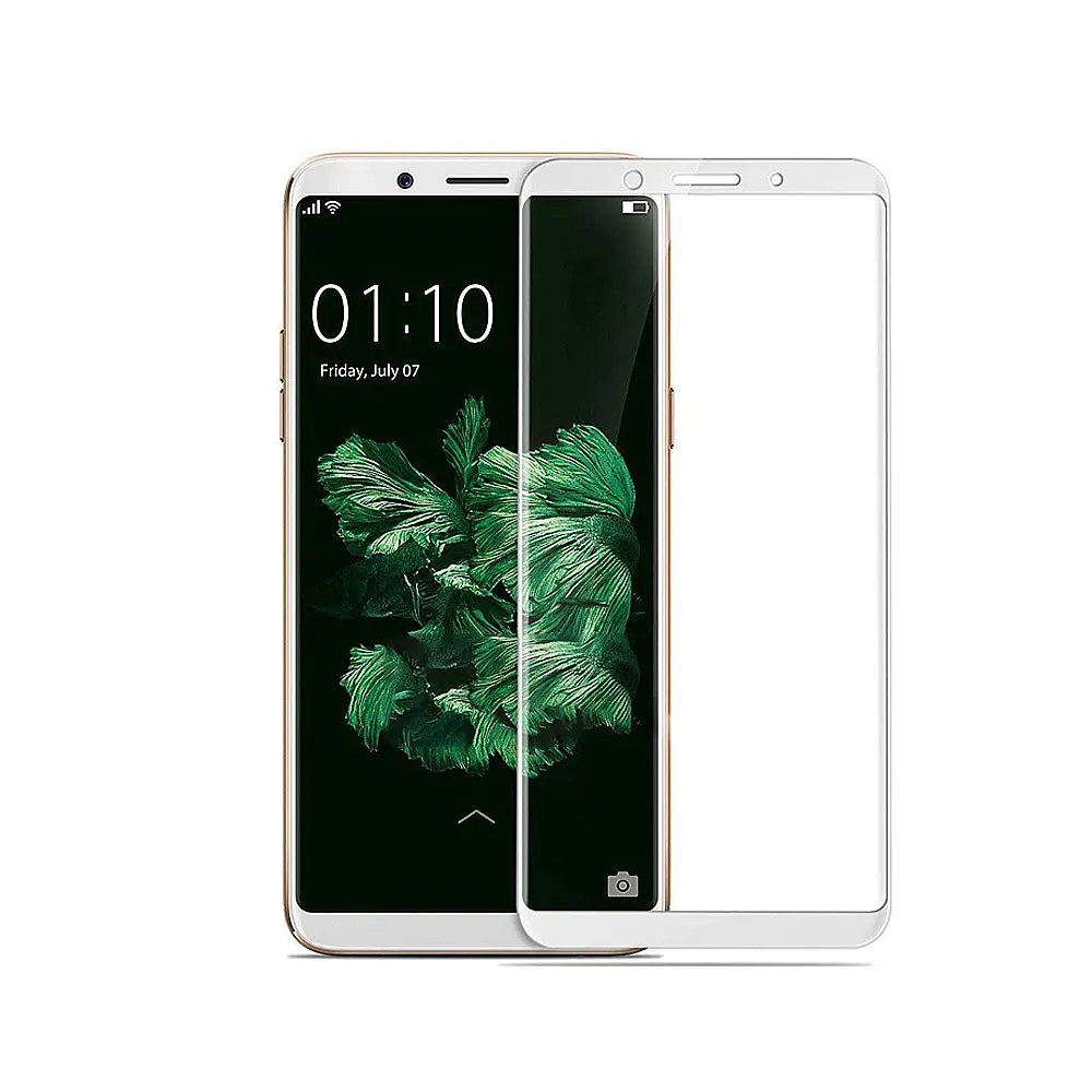 Oppo F5 9D Glass Screen Protector - Premium White Shield