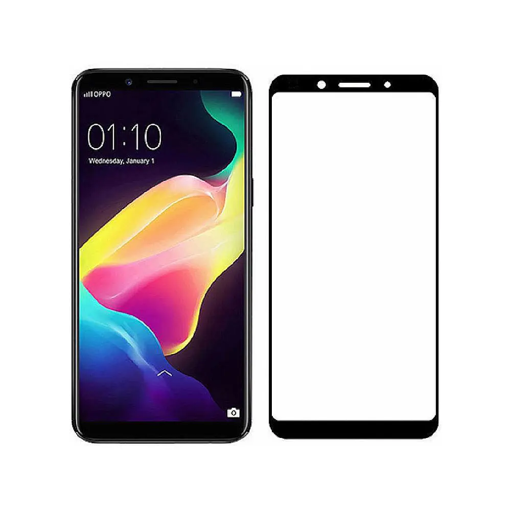[PL6OF5-2-2] Black Color Glass for Oppo F5 - Stylish & Durable Screen Protection