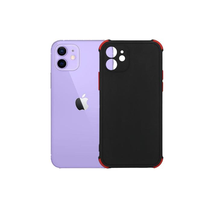 Colorful Back Case Mobile Pouch for iPhone 12 Pro - Black