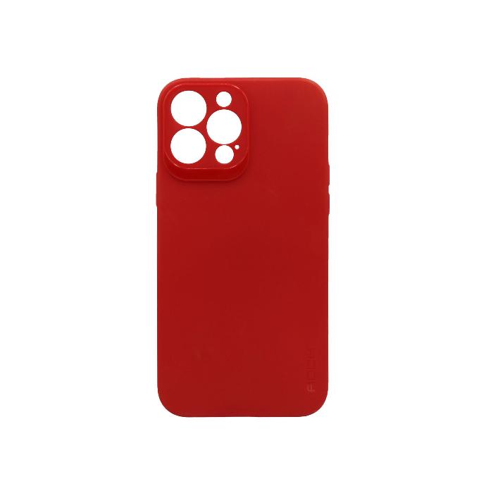[PO14BiP13PMX-14-4] Rainbow Soft Silicone Back Case for iPhone 13 Pro Max - Red