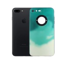 Rainbow Soft Silicone Back Case for iPhone 7 Plus - Green Mobile Pouch