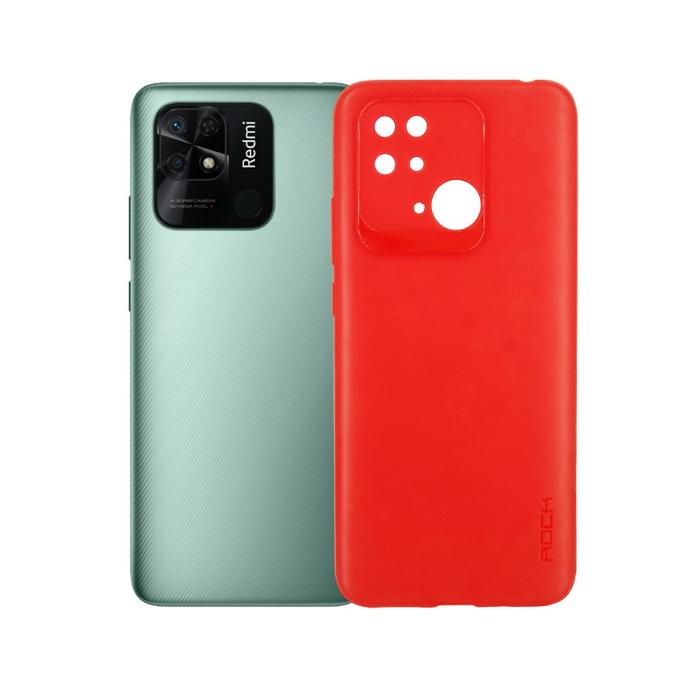 Redmi 10C Rock Soft Pouch Mobile Case - Red Design