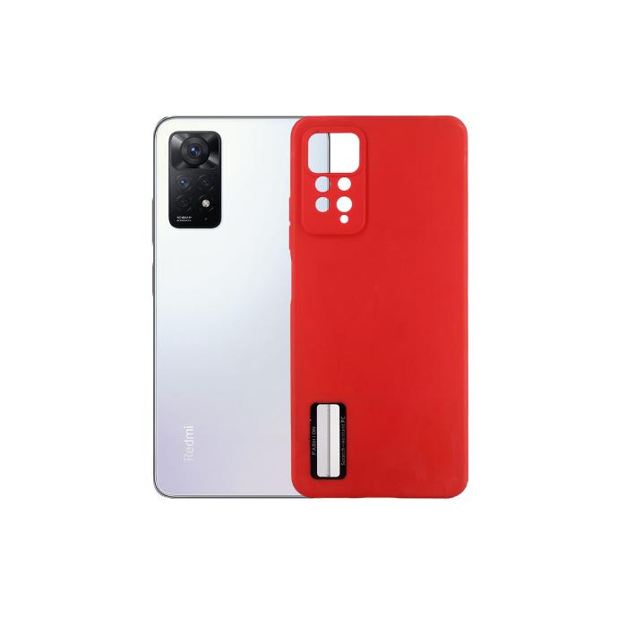 Redmi Note 11 Pro Transparent Mobile Pouch - Red Design