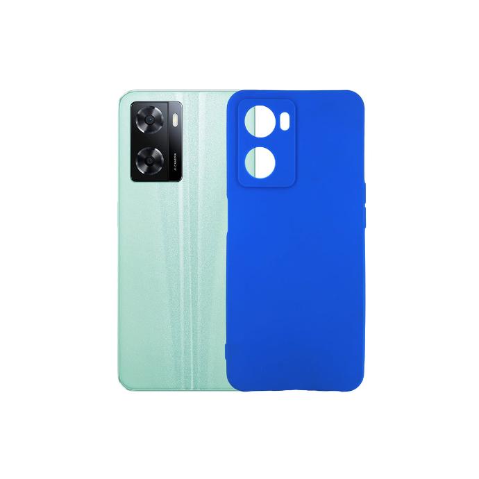 Oppo A57 Soft Silicone Mobile Pouch Back Case - Blue