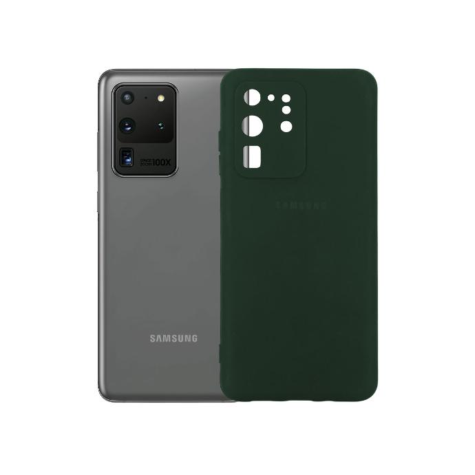 [PO14BSS20U-1-11] Samsung S20 Ultra Soft Mobile Pouch - Green Back Case Protection