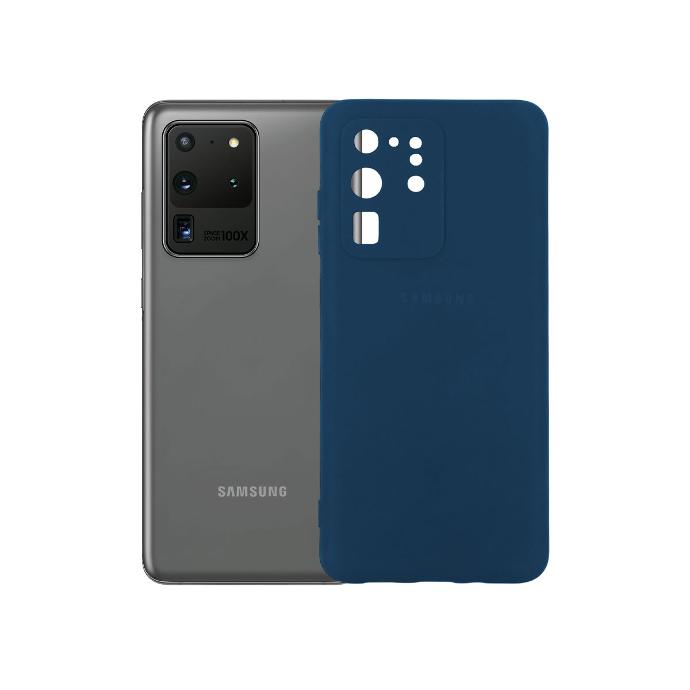 [PO14BSS20U-1-3] Samsung S20 Ultra Soft Mobile Pouch - Blue Back Case Protection