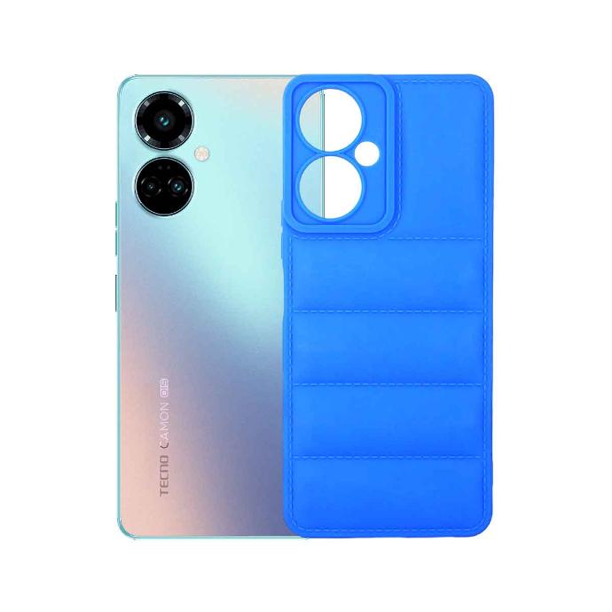 Tecno Camon 19 Pro Soft Mobile Pouch - Blue Silicone Case
