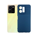 Vivo Y35 Matte Soft Silicone Mobile Pouch - Navy Blue
