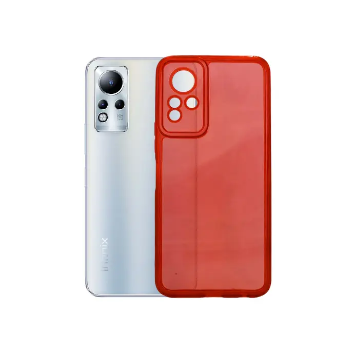 Infinix Note 11 Crystal Silicone Back Case Mobile Pouch - Red