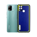 Infinix Hot 10S Logo Leather Mobile Pouch (Blue) - Stylish Protection