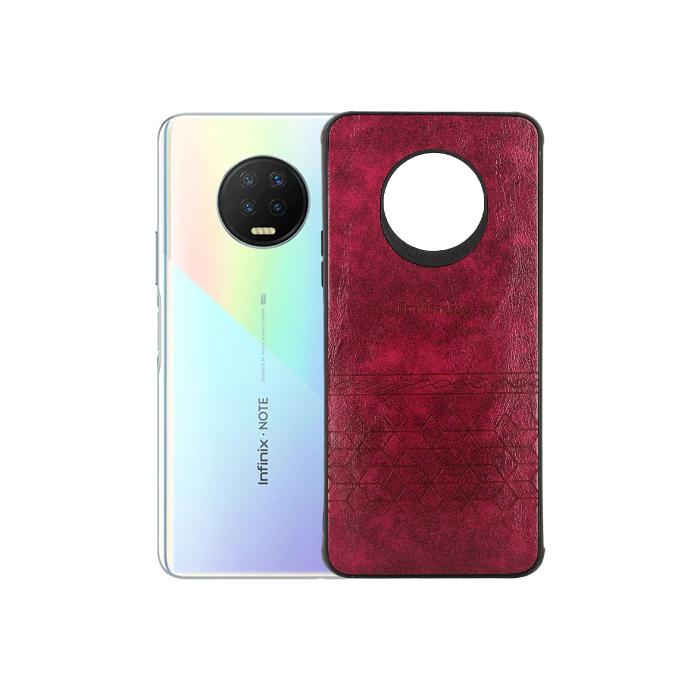 Infinix Note 7 Leather Case Mobile Pouch (Maroon)