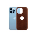 Premium iPhone 13 Pro Leather Case Mobile Pouch - Brown Elegance
